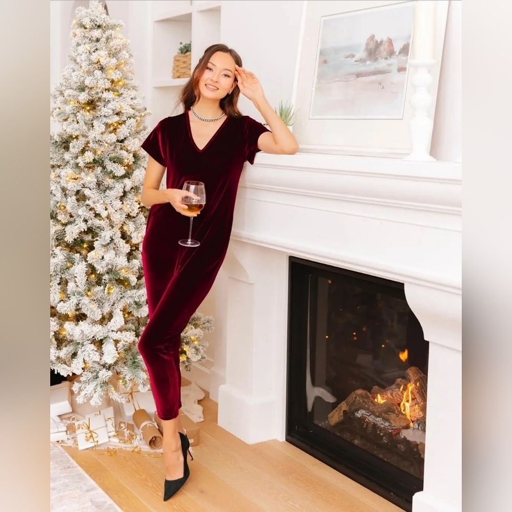 Smash and Tess Sunday Romper in Merry Merlot, VGUC, Size S